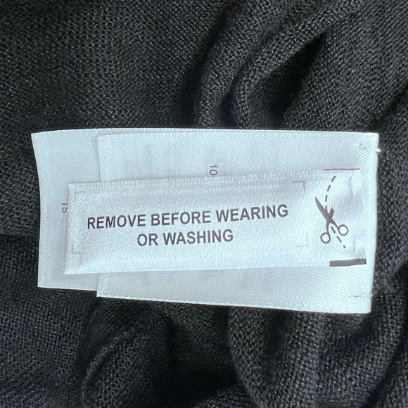 DKNY BLACK LINEN KNIT OPEN FRONT SWEATER VEST MULTIWAY INFINITY WRAP - Picture 11 of 15